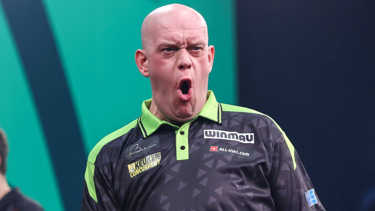 Een uitgelaten Van Gerwen na de winst (Foto: PDC).