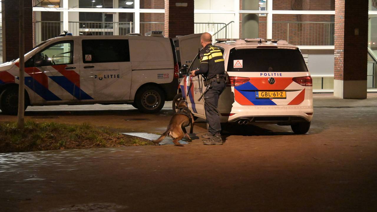In totaal kwamen er zeven politiewagens naar het plein in Breda toe (foto: Perry Roovers/Persbureau Heitink).