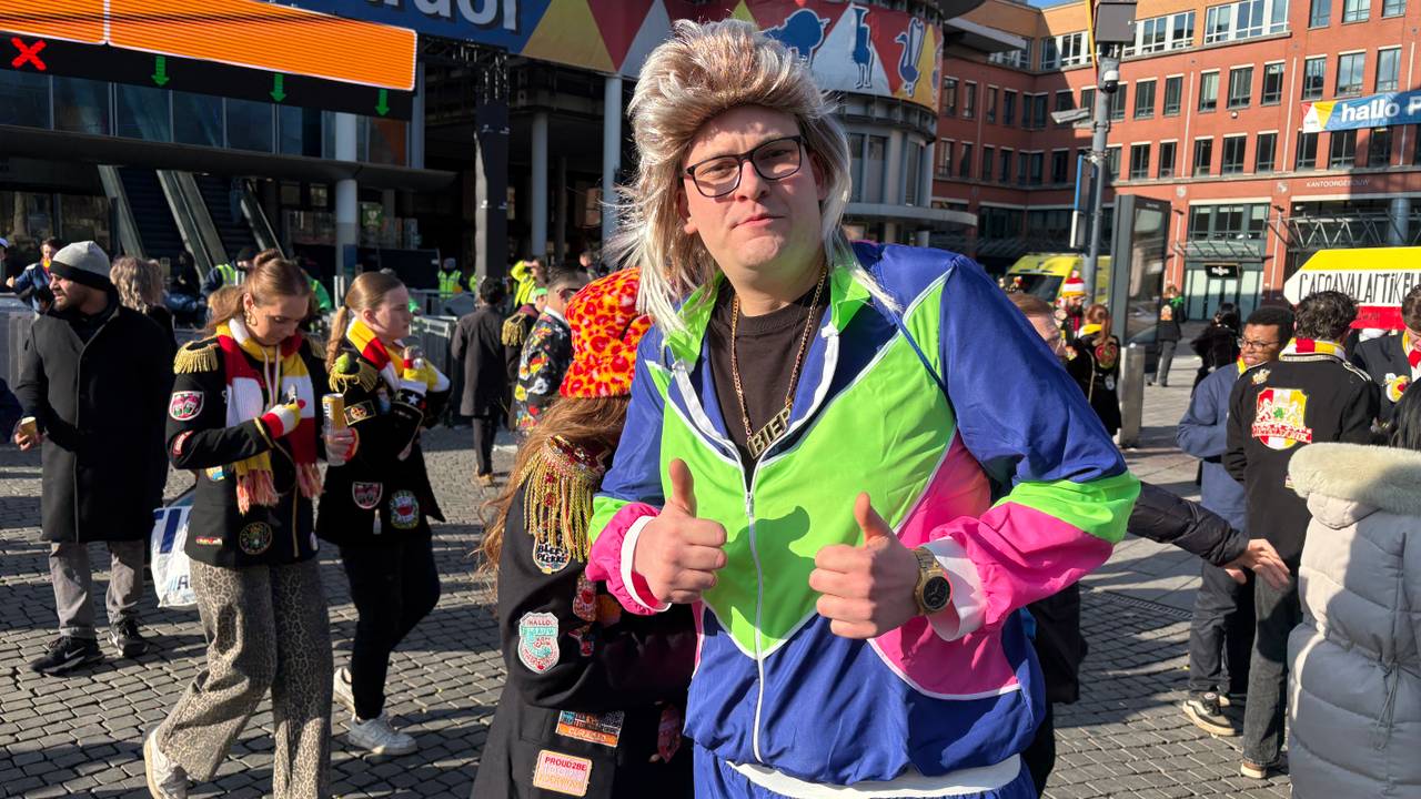 Jordi uit Nijmegen is verkleed als aso (foto: Omroep Brabant). 