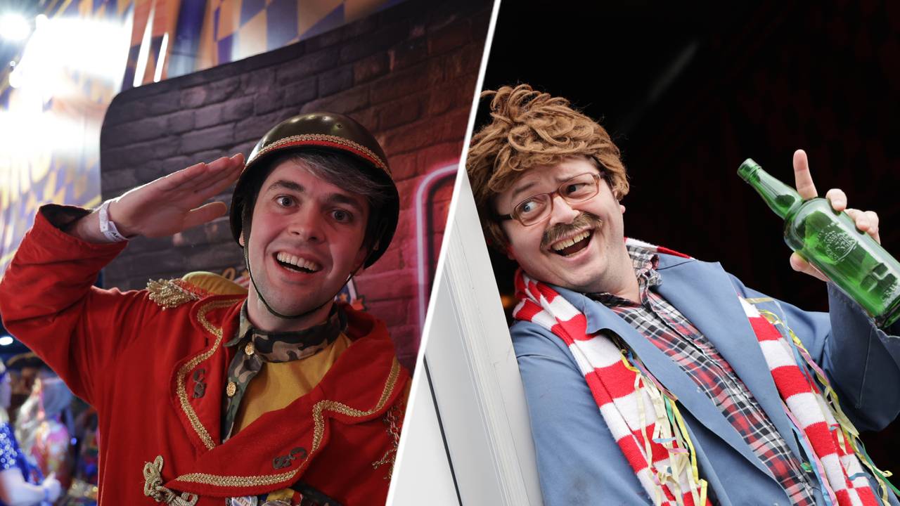 Chef Soldaat en Lamme Frans in vol ornaat bij 3 Uurkes Vurraf (foto: Lobke Kapteijns).