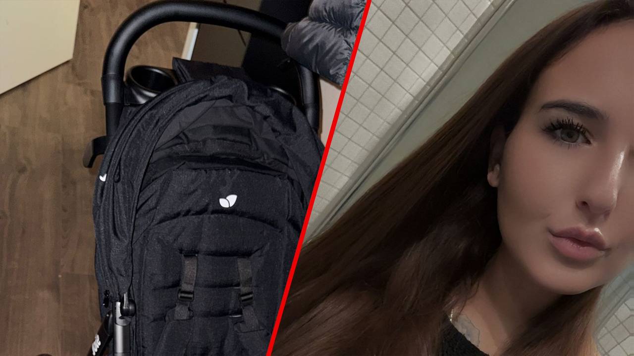 Naomi's kinderwagen werd gestolen (foto: Naomi de Brouwer).