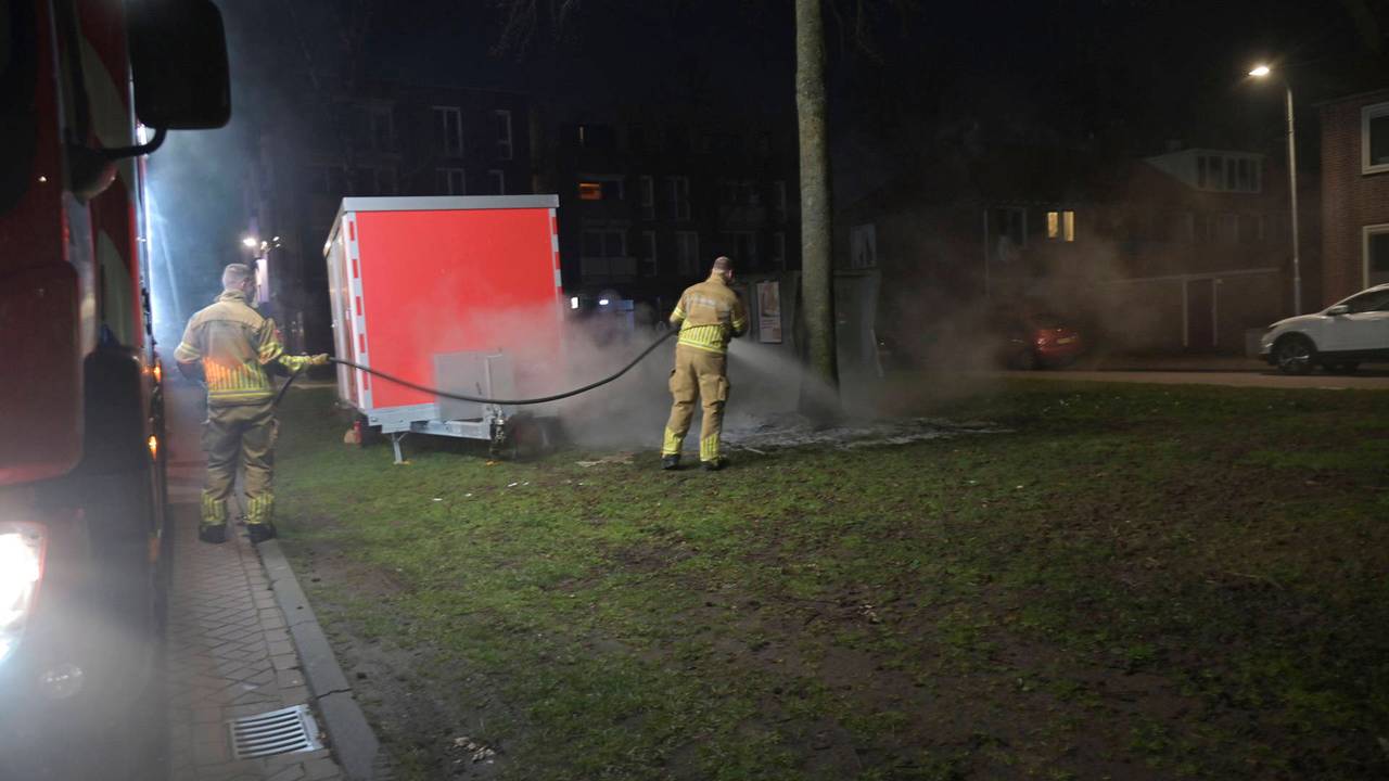 Er bleef alleen nog een hoopje plastic over (foto: Perry Roovers / Persbureau Heitink).