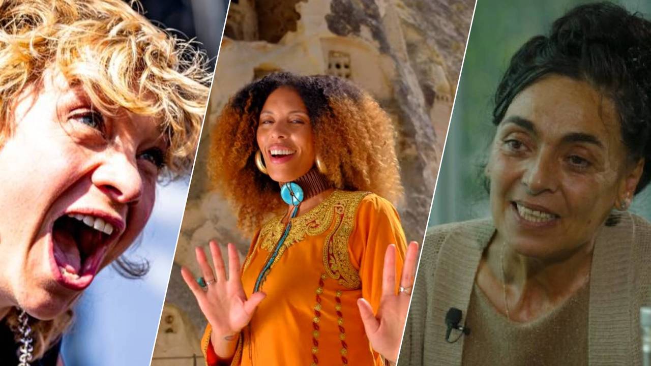 Links: zangeres en singe songwriter Jacqueline Govaerts, Midden: rapper en zangeres Hind Hakki, Rechts: maatschappelijk werker Hülya Özdemir. (Foto: Omroep Brabant / Youtube, Hind Hakki / Omroep Tilburg