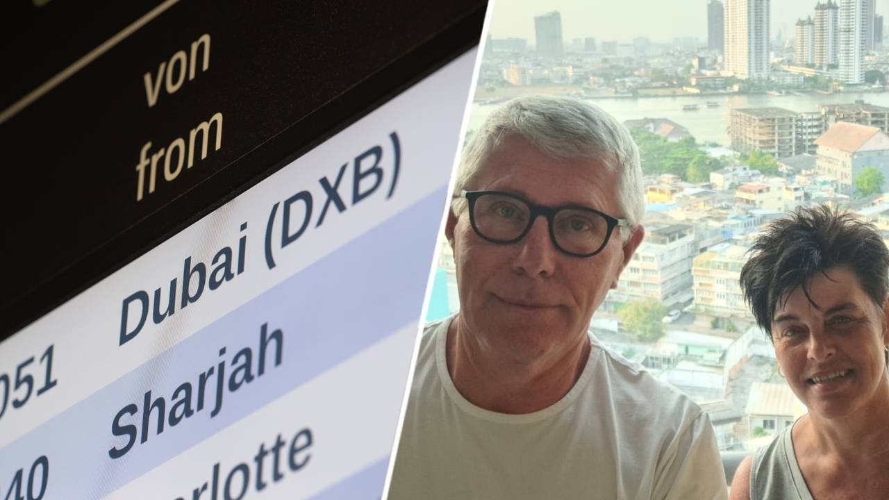 Jan en Corine kunnen niet terug naar Nederland door de onrust in het Midden-Oosten (foto: ANP / eigen foto).