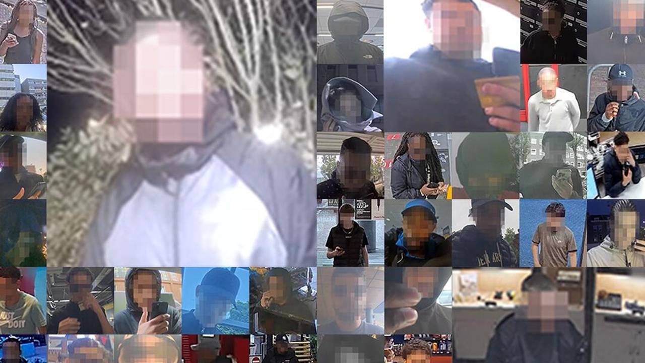 Honderd verdachten van oplichting zijn vanaf deze maandag - onherkenbaar - te zien. 