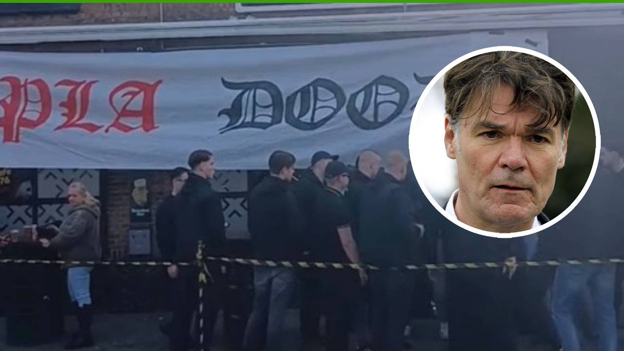 Paul Depla werd zondag met de dood bedreigd via een spandoek (foto's: privé en ANP).