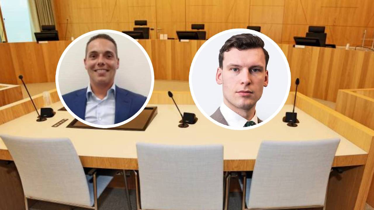 Inzet links: kandidaat raadslid Gidion Tunders, werd veroordeeld voor fraude. Inzet rechts: Kandidaat raadslid Ramon van Asch werd meermaals veroordeeld voor geweldsdelicten. (Foto: Omroep Brabant / gemeente Steenbergen / FVD.)