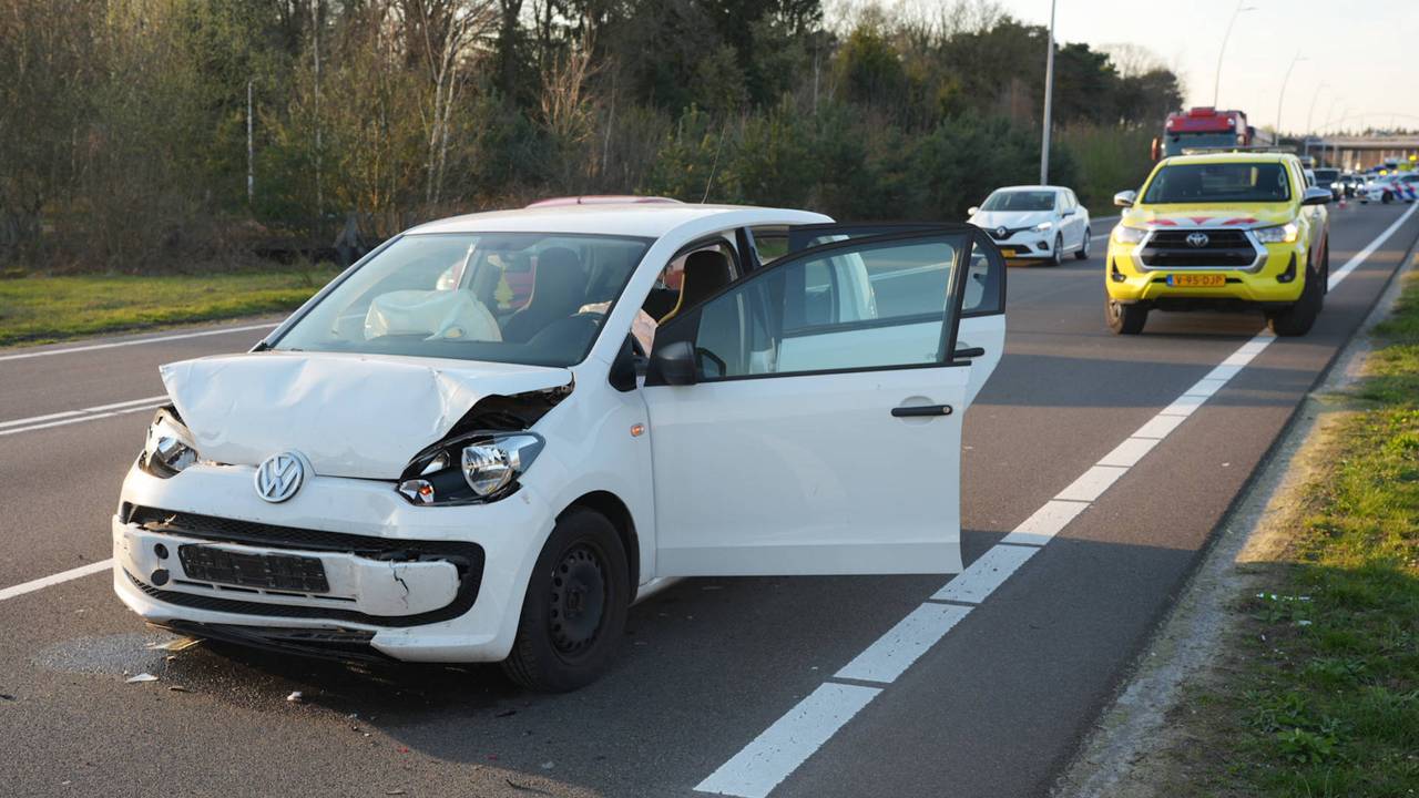 kop-staartaanrijding bij Loon op Zand (foto: Erik Haverhals / Persbureau Heitink).