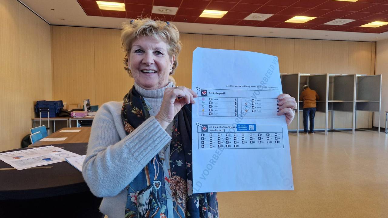 Het kleinere stembiljet (foto: Tom Berkers / Omroep Brabant).