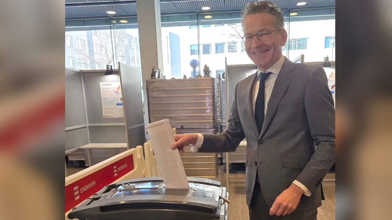 Jeroen Dijsselbloem bracht vanochtend zijn stem uit (foto: Instagram Jeroen Dijsselbloem).