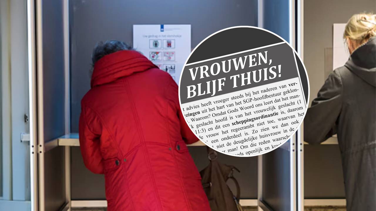 Vrouwen blijf thuis!, staat in de advertentie. 