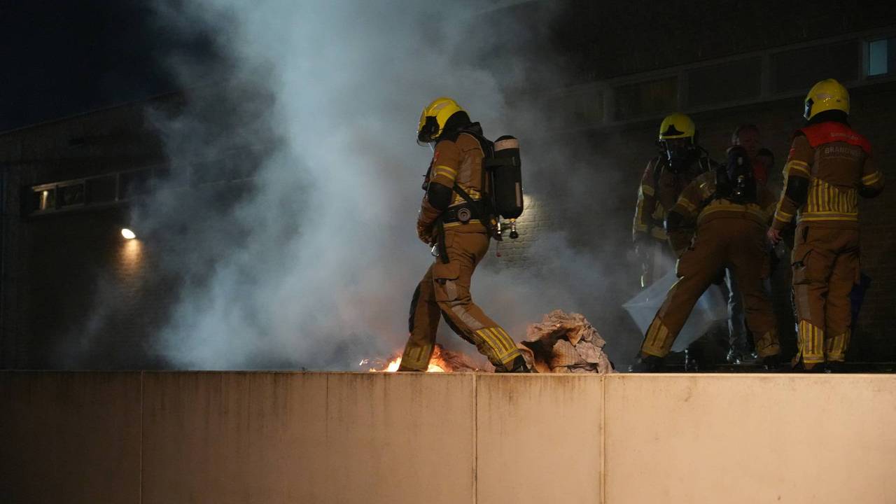 Brand in wasruimte hotel Van der Valk in Filze (foto: Persbureau Heitink).