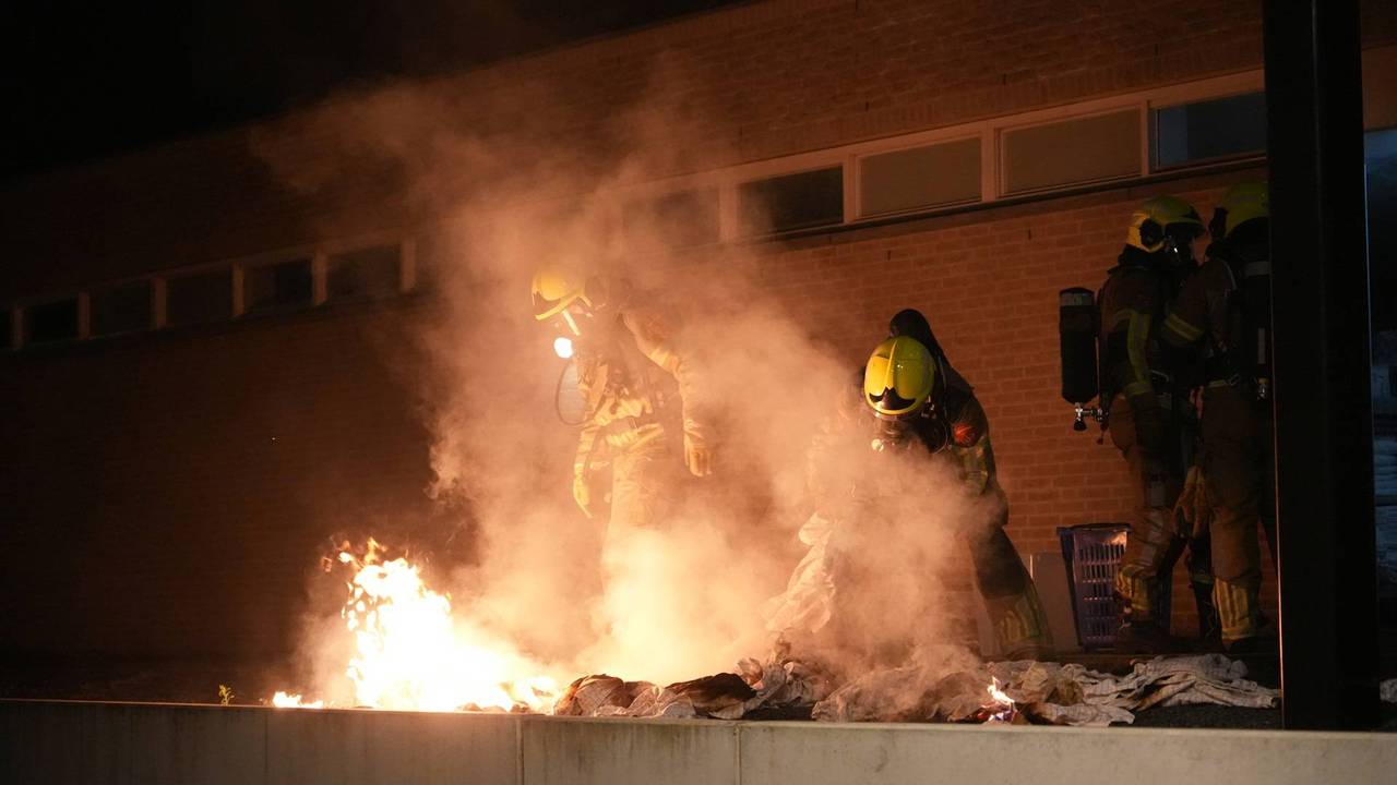 Brand in wasruimte hotel Van der Valk in Filze (foto: Persbureau Heitink).
