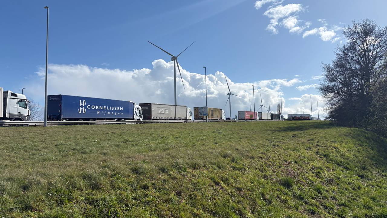 Drukte op de weg (foto: Raymond Merkx).