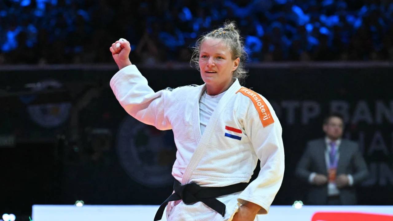 Sanne van Dijke won in 2015 brons op het WK (foto: Attila Kisbenedek / AFP / ANP).