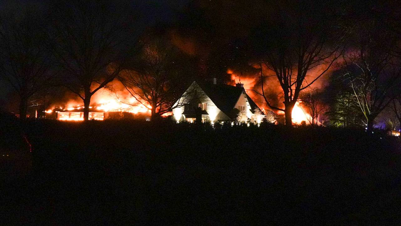 Brand in Someren (foto: Harrie Grijseels / Persbureau Heitink). 