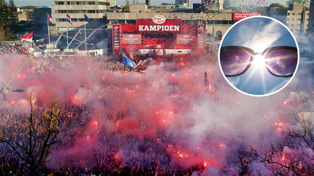 Mooi weer tijdens de huldiging van PSV (foto: ANP / Ab Donker). 