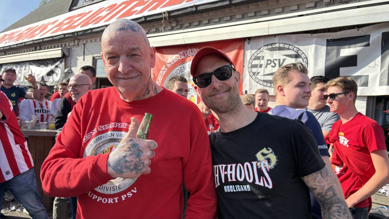 Frits Bovers bij het kampioensfeest in Erp