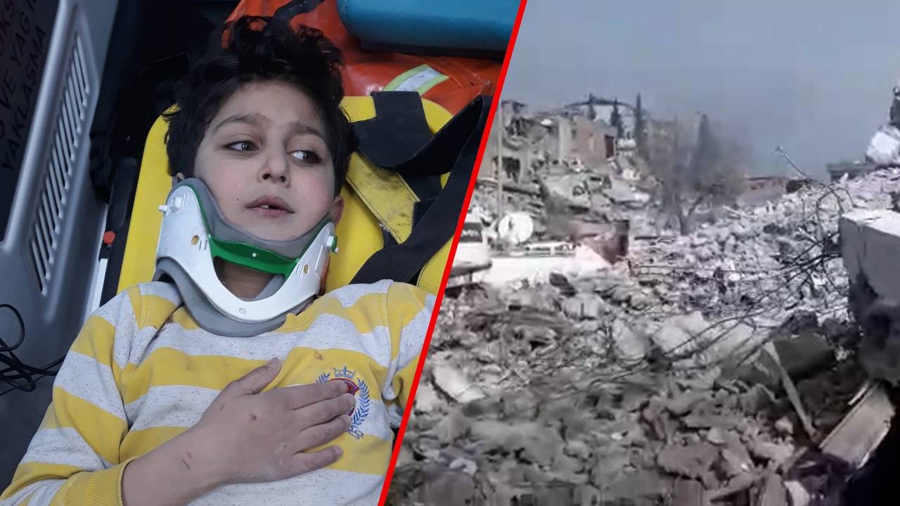 Humem direct nadat hij werd gered (beelden privécollectie familie).