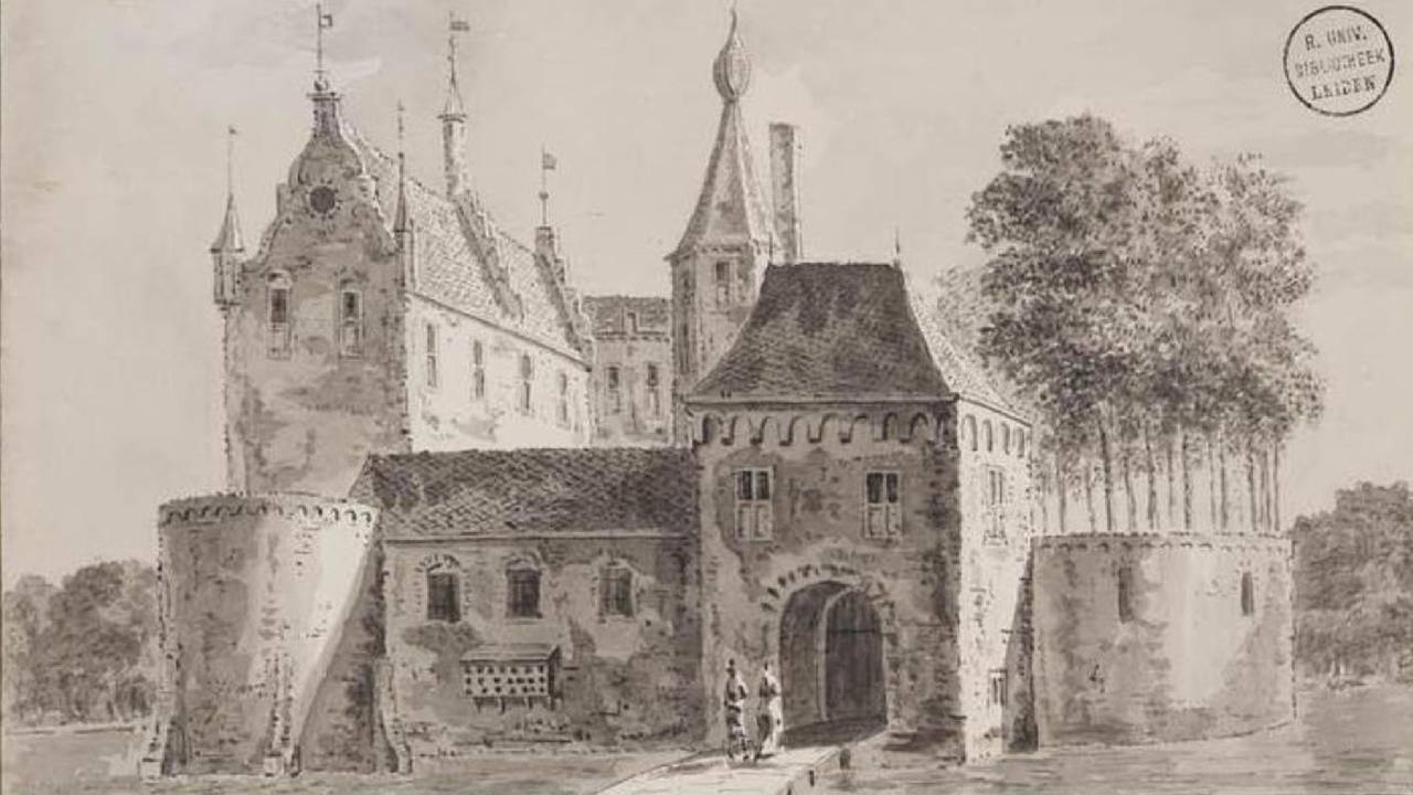 Een tekening van Huis ten Strijen (foto: Rijksdienst voor het Cultureel Erfgoed).