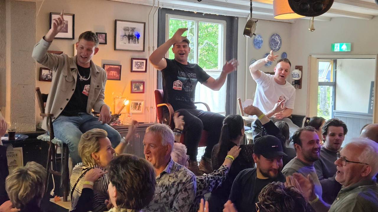 Laatste uurtje bij het 24 uur paalzitten (foto: Omroep Brabant).