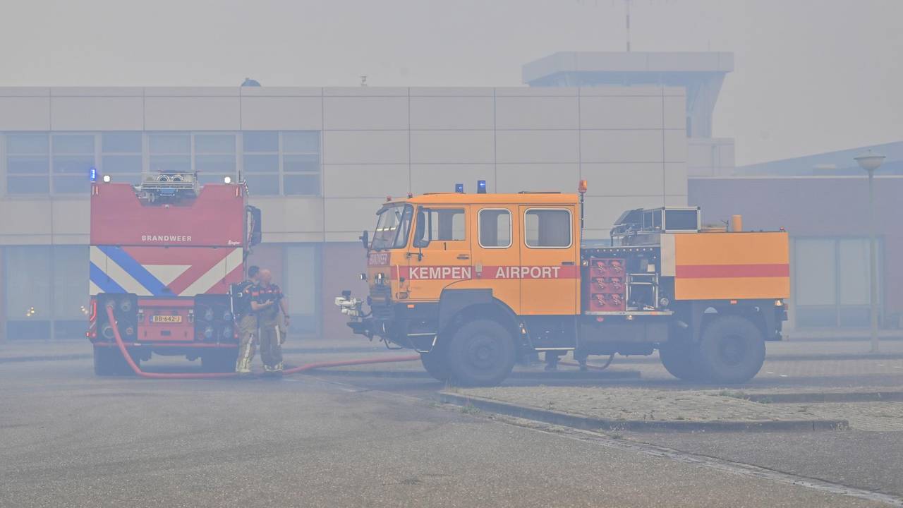 Brand op Kempen Airport (foto: Rico Vogels/SQ Vision).