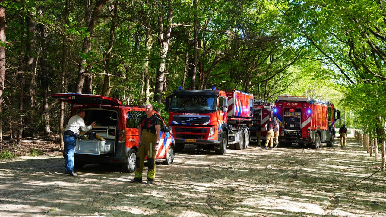 Bosbrand in Loon op Zand (foto: Erik Haverhals/Persbureau Heitink).