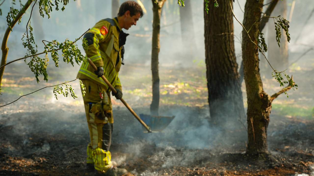 Bosbrand in Loon op Zand (foto: Erik Haverhals/Persbureau Heitink).