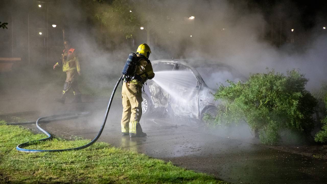 Brand verwoest auto in park in Etten-Leur