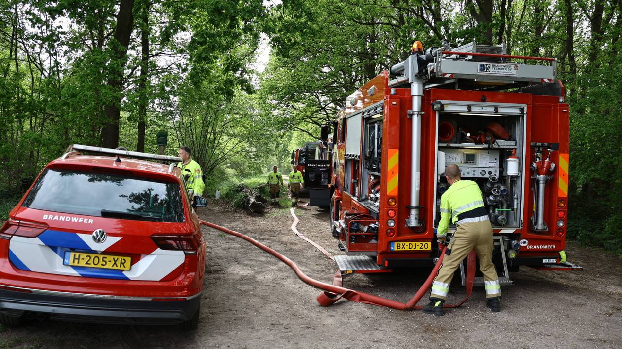 De brand in het bos bij Boxmeer (SK-Media/Persbureau Heitink).