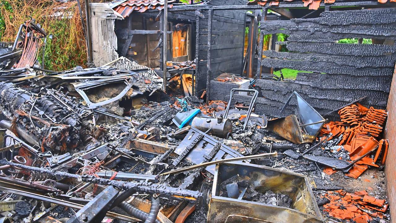 De schade in Valkenswaard is bij daglicht goed te zien (foto: Rico Vogels/SQ Vision).