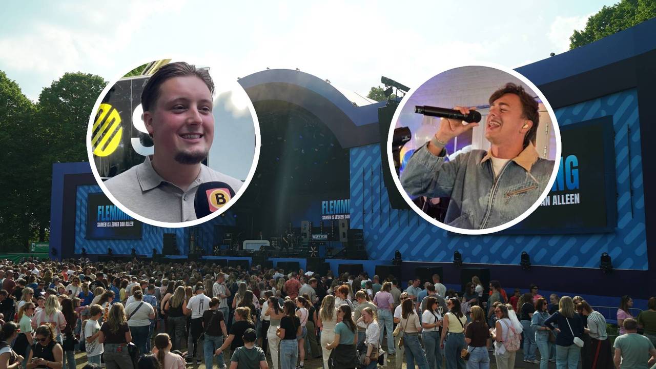 Links: Zanger Milan uit Vught kreeg de kans om op te mogen treden op het festival van Flemming. Rechts: Flemming bij de aankondiging van het festival. (Foto: Omroep Brabant.)