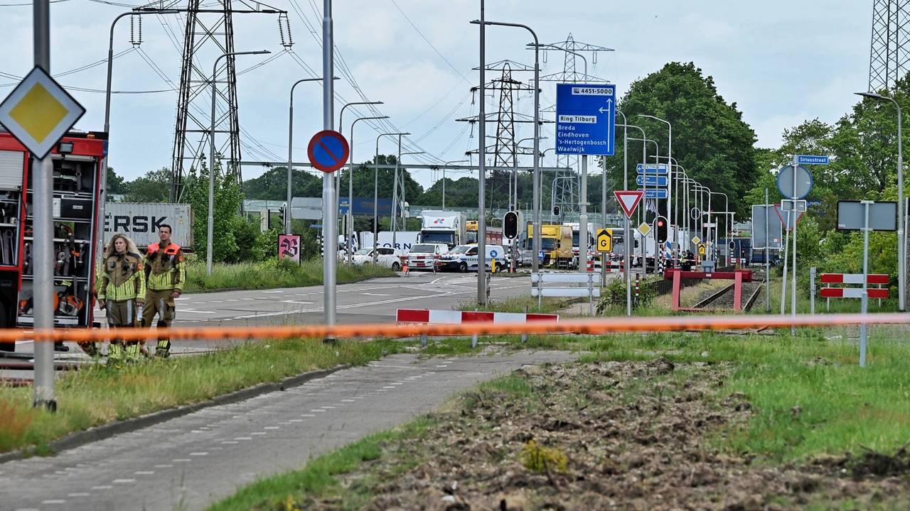Veel bedrijven zonder gas door gaslek op industrieterrein in Tilburg (foto: Toby de Kort / Persbureau Heitink).