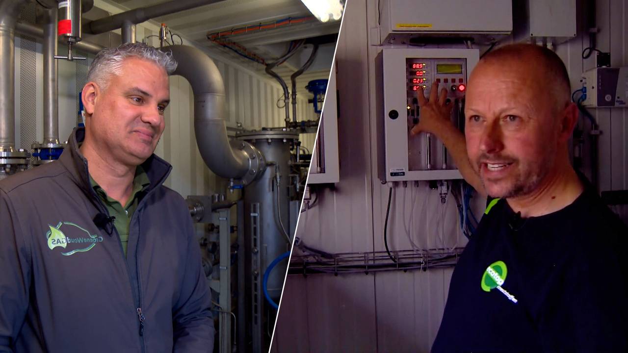 Frank van Genugten (links) en Jos Seuntiëns (rechts) maken groen gas van mest (beeld: Omroep Brabant).