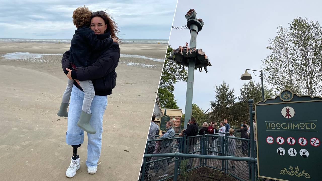 Juliette en haar zoontje werden geweigerd in de Hooghmoed door haar beenprothese (foto's: Juliette Deijkers-Janssen).