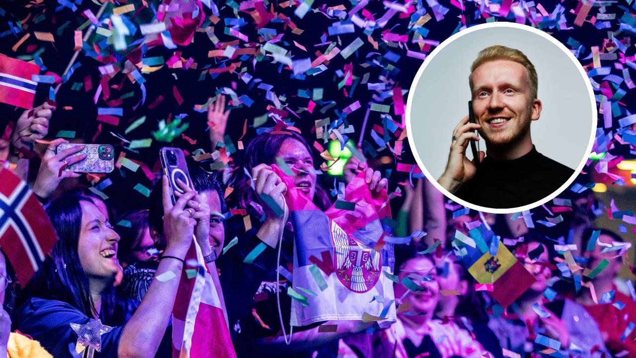 Joep wil meedoen aan het songfestival (foto's: ANP/LinkedIn Joep van den Boom).