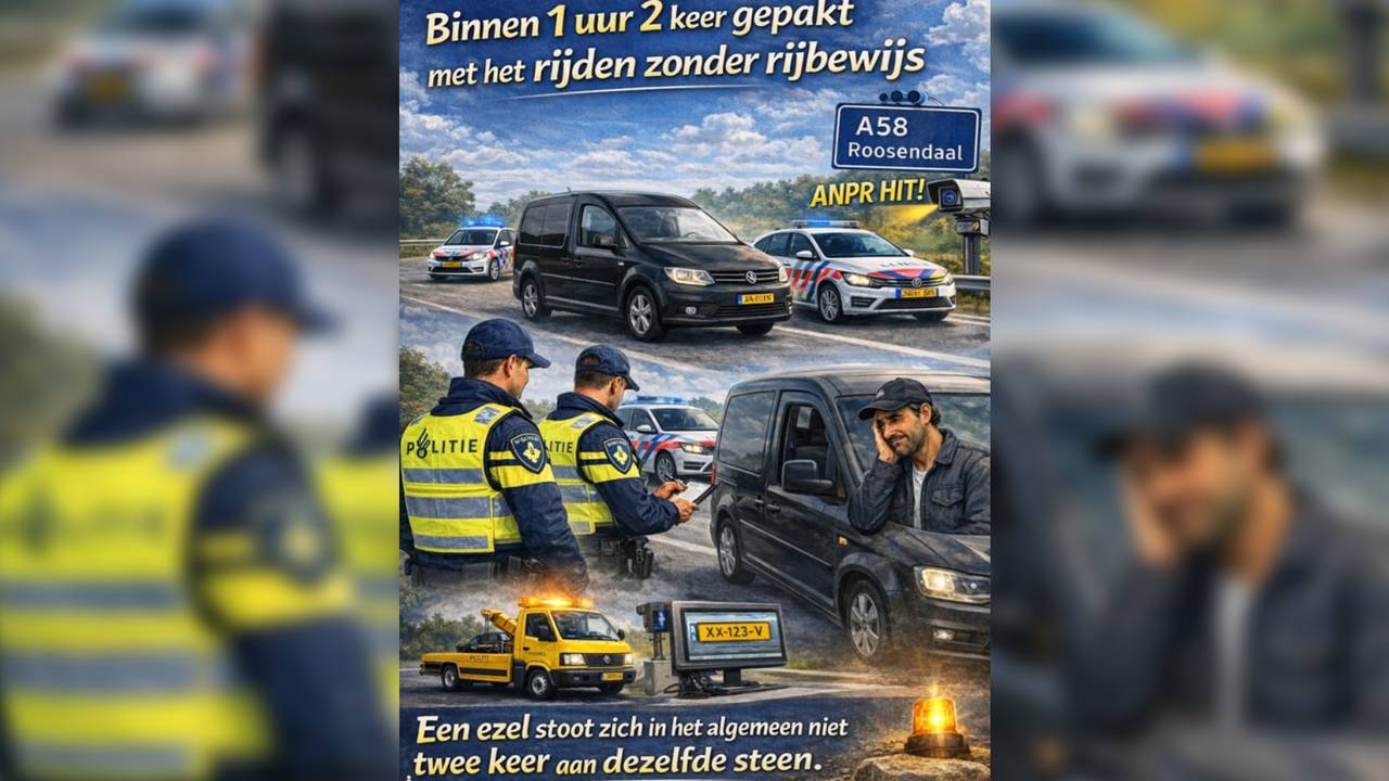 Het AI-bericht van politie Roosendaal (foto: Instagram).