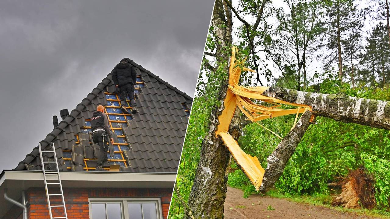 Windhoos zorgt voor flinke schade in Eersel