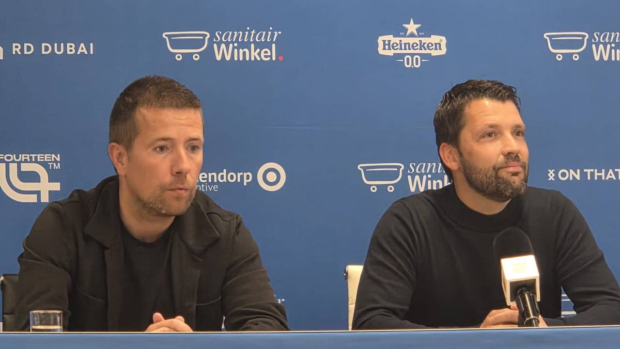 Technisch manager Jesper Gudde (l) en trainer Bart Schreuder (foto: Leon Voskamp).
