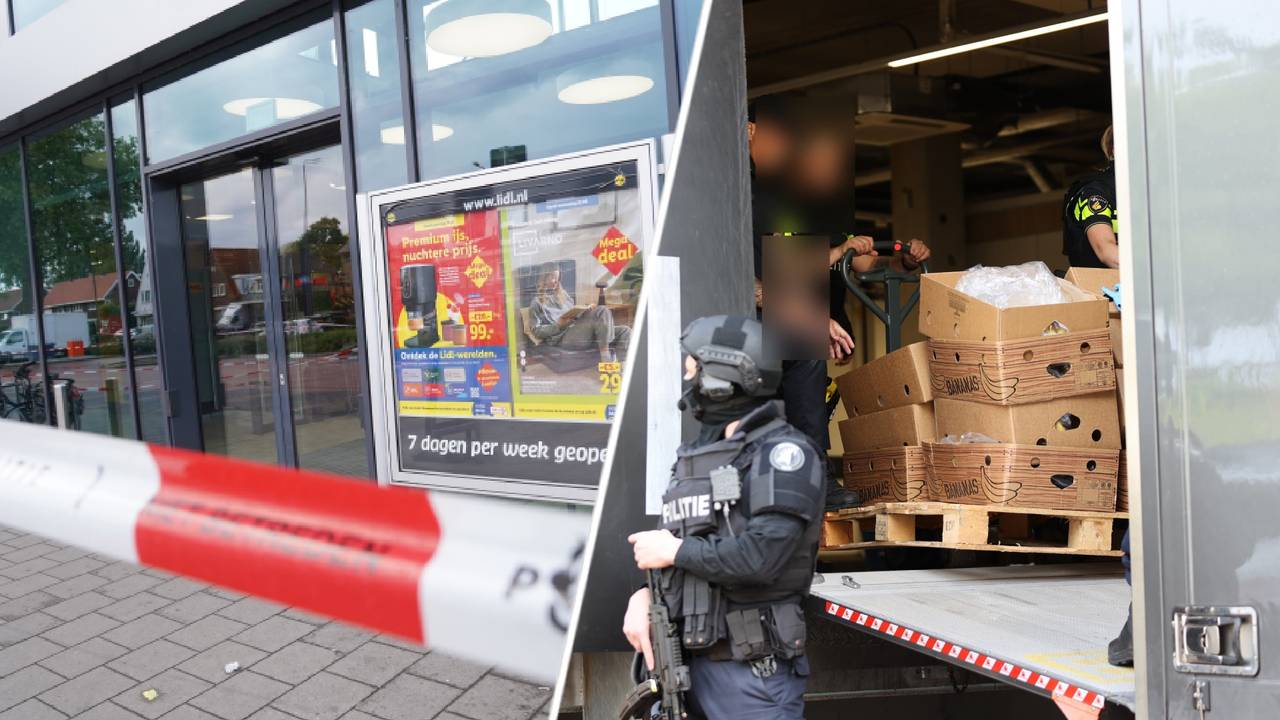 Politie doet onderzoek bij supermarkt in Den Bosch na vondst van drugs bij fruit