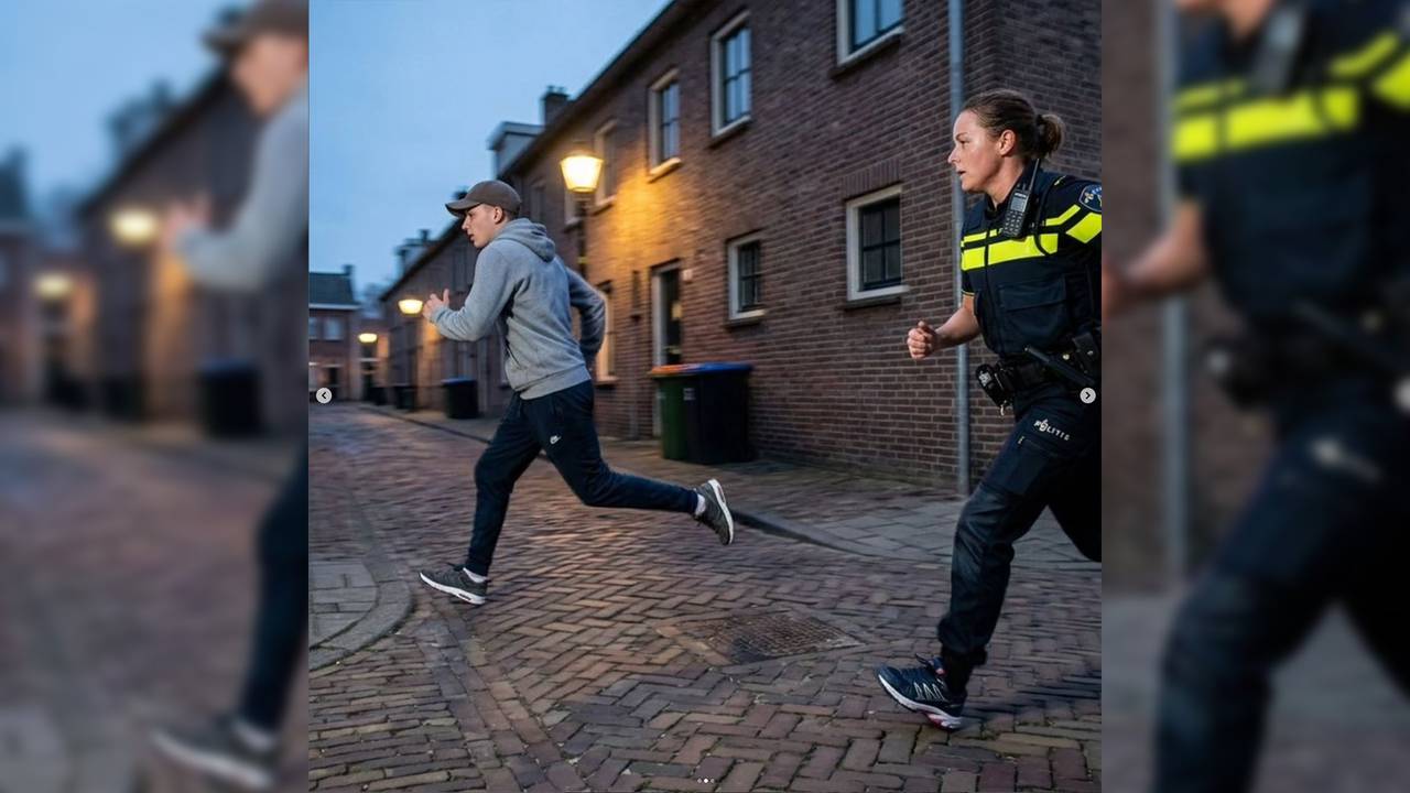 Het inmiddels verwijderde AI-bericht van politie Tilburg centrum (foto: Instagram).
