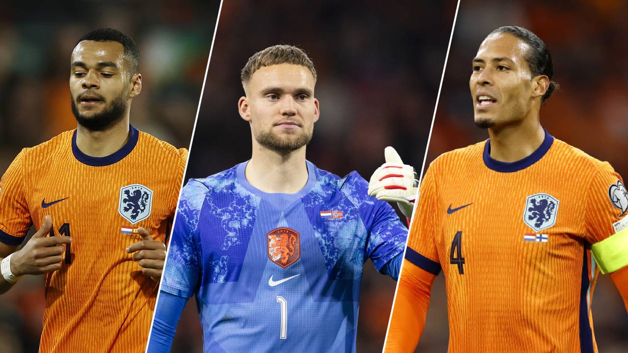 Cody Gakpo, Bart Verbruggen en Virgil van Dijk gaan mee naar het WK (foto's: ANP).