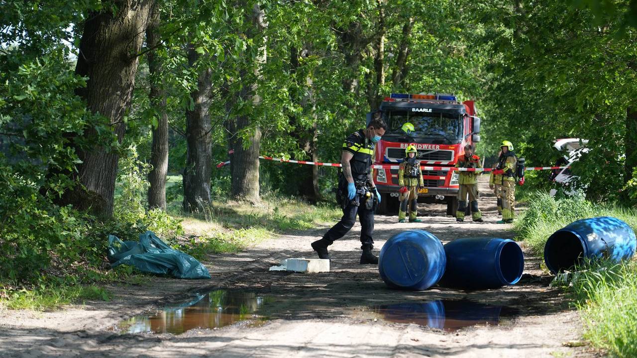 Mogelijk drugsafval gedumpt in Baarle-Nassau