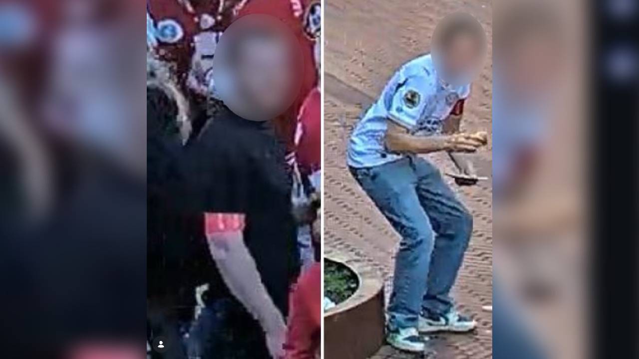 De politie heeft beelden getoond van twee verdachten die betrokken waren bij vuurwerkongeval (foto: Instagram/Politie Digitaal Eindhoven). 