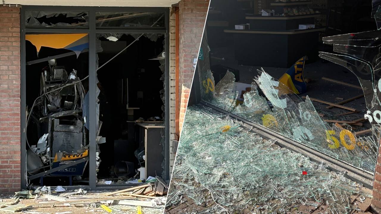 De ravage na de plofkraak is enorm (foto: Omroep Brabant).