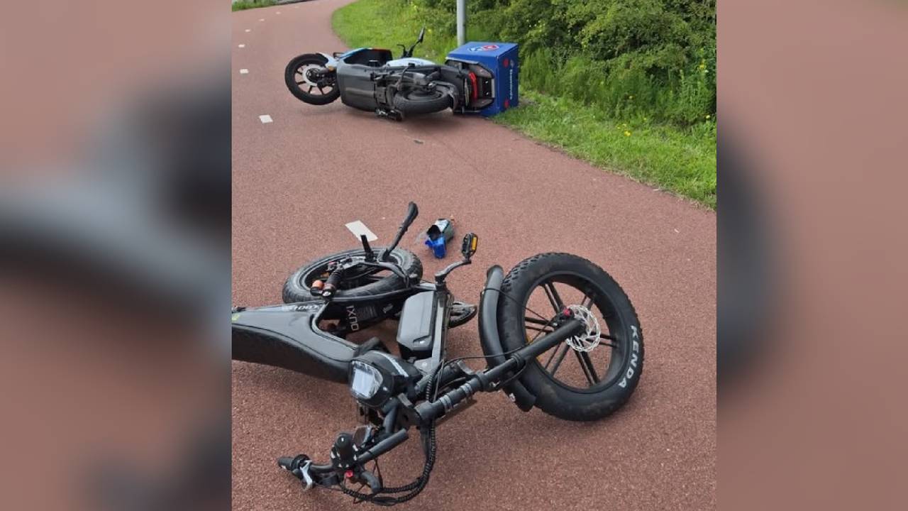 Jongen (17) op fatbike gewond na frontale botsing (foto: Verkeerspolitie Zeeland West-Brabant / Instagram).