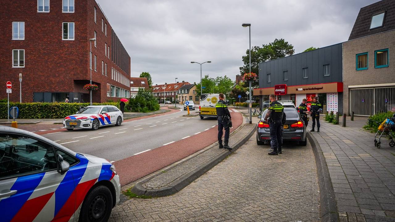 Politieheli boven Eindhoven tijdens jacht op gestolen BMW (foto: SQ Vision).