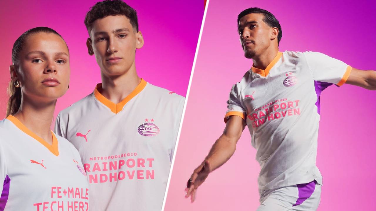 Het nieuwe uitshirt van PSV (foto: PSV).