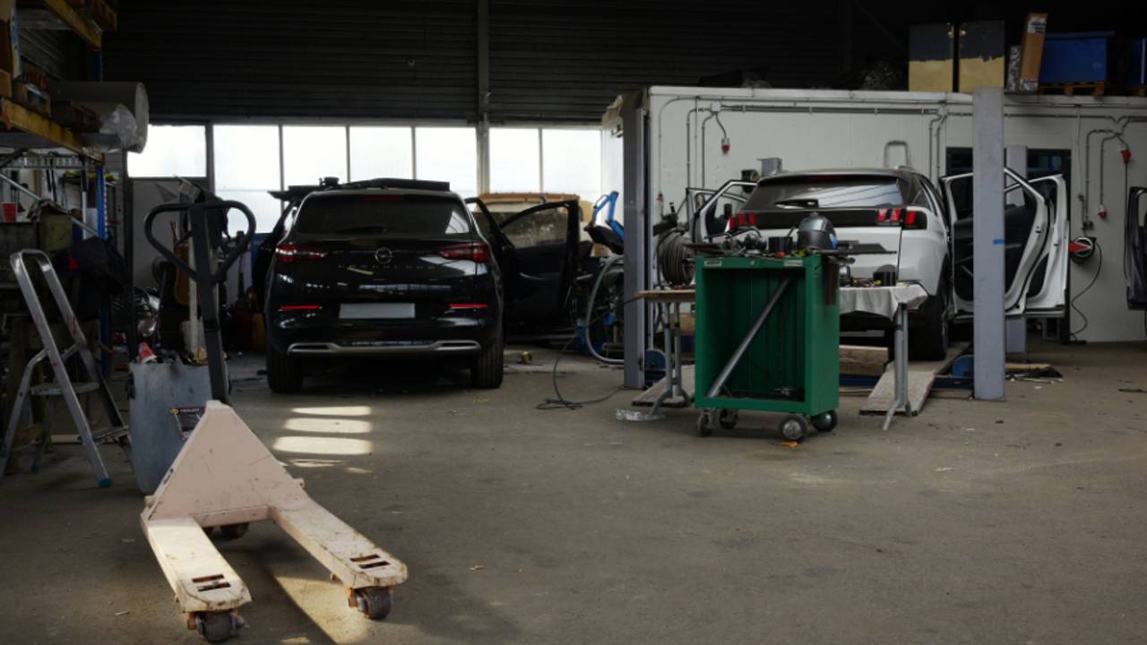 De werkplaats (Foto: Politie Zeeland-West-Brabant)