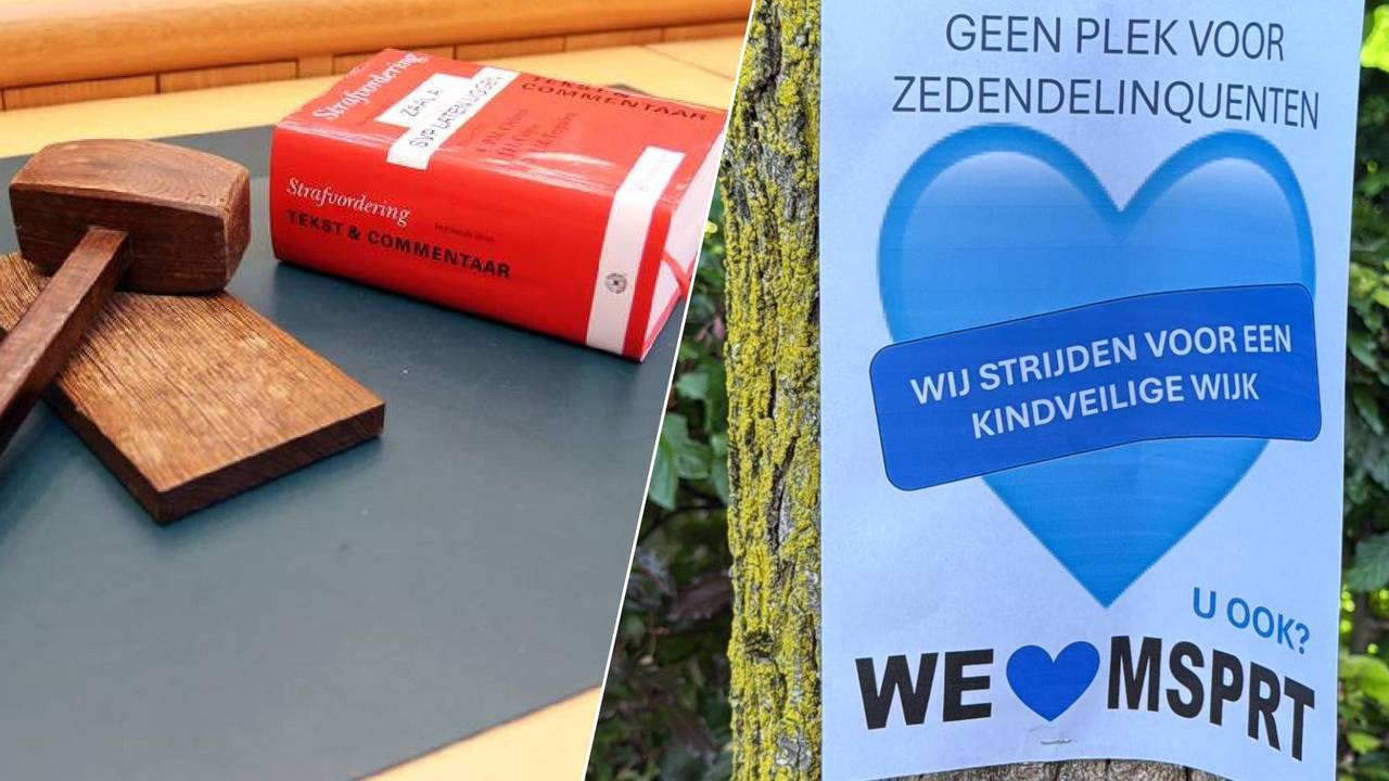 De buren gingen de straat op met posters (foto: buurvrouw en Omroep Brabant).
